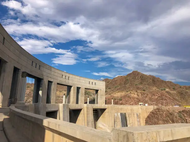 Parker dam on the divide of Lake Havasu and the Colorado River.