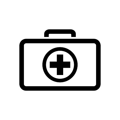First aid kit icon flat vector illustration design isolated on white background