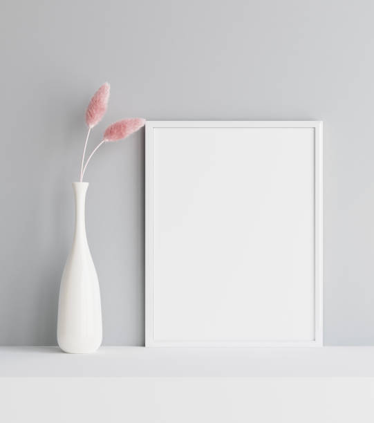 istock Mock up poster in interior background, Scandinavian style 1162202382
