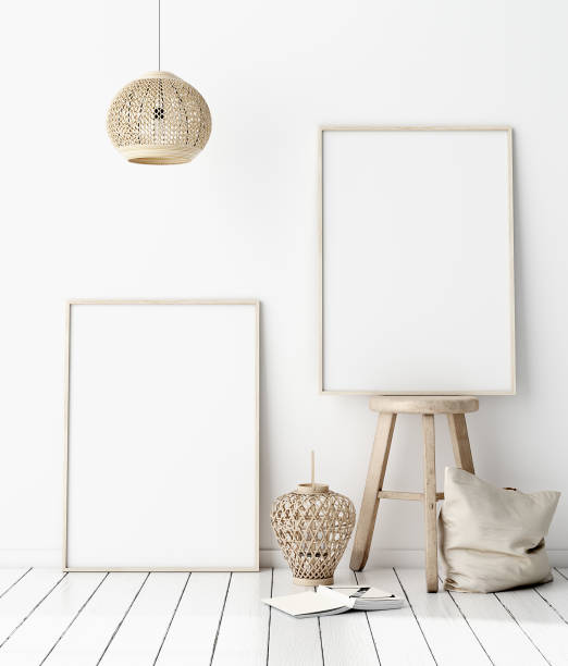 istock Mock-up poster frame in decorated room, Scandinavian style 1162202409
