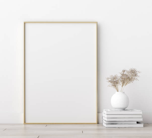 istock Mock up poster frame in living room interior. Interior Scandinavian style 1162202431