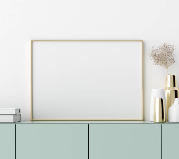 istock Mock up poster in modern interior background 1162202475