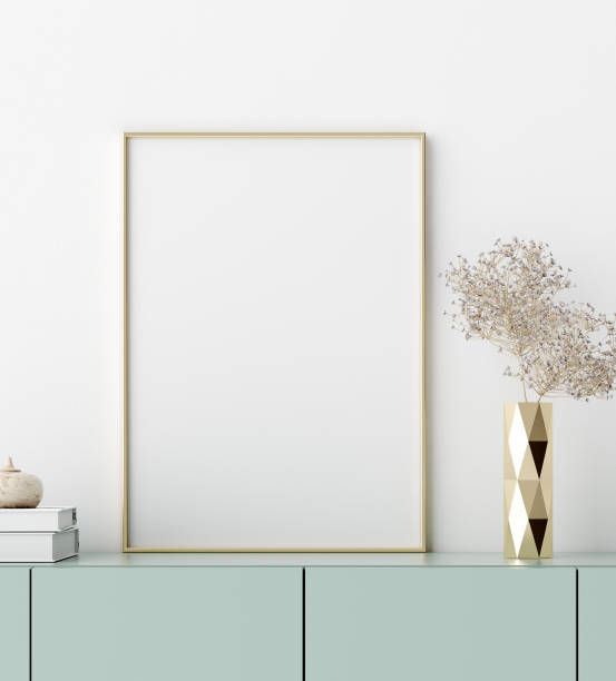 istock Mock up poster in modern interior background 1162202478