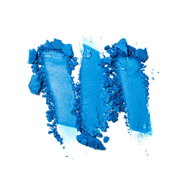 istock Brush stroke of crushed bright blue eye shadow 1162205797