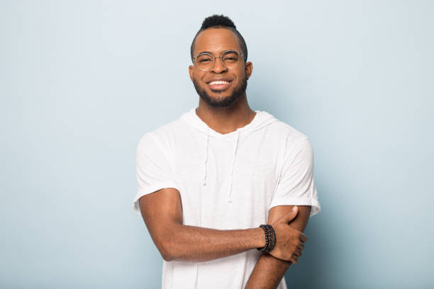 istock Happy smiling young black man posing for portrait. 1162206933