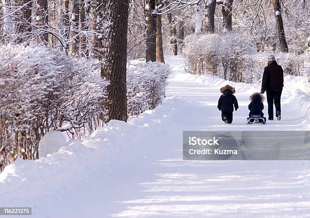 Invierno A Pie Foto de stock y más banco de imágenes de Actividad - Actividad, Adulto, Aire libre