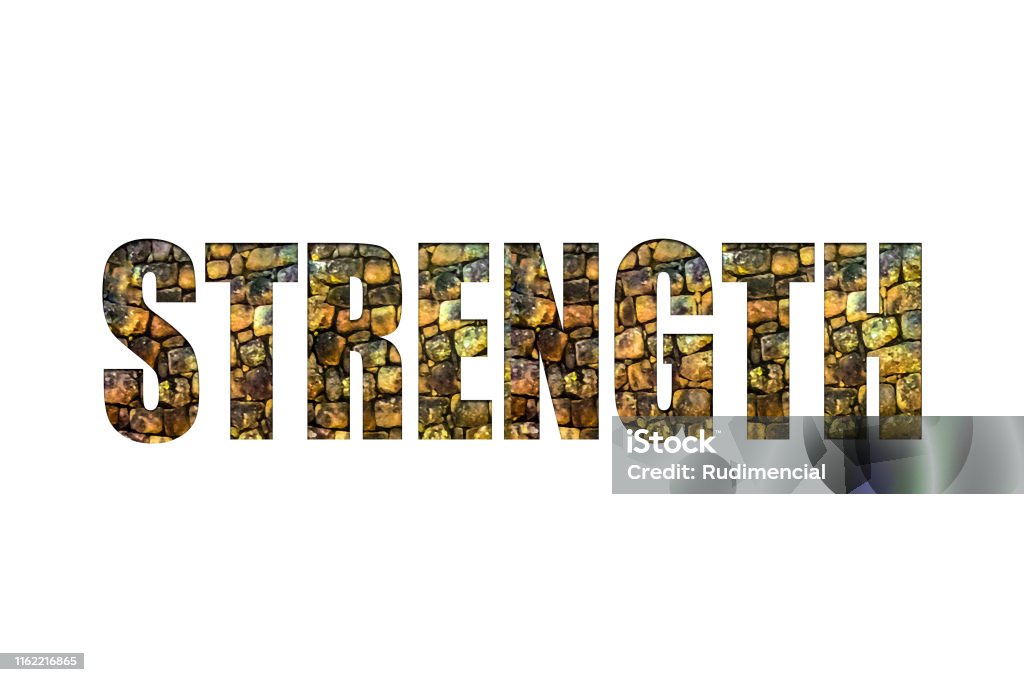 Stength Sign Stength Text Isolated Design Stock Photo - Download Image Now - Brick ...
