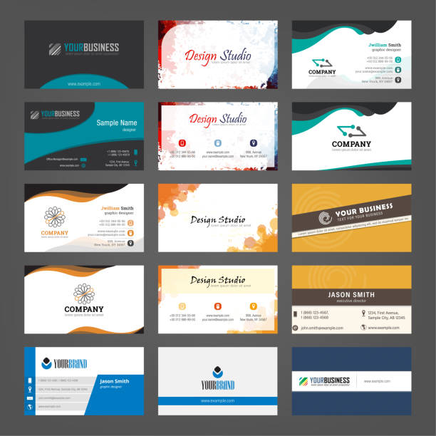 Business cards templates vector art illustration