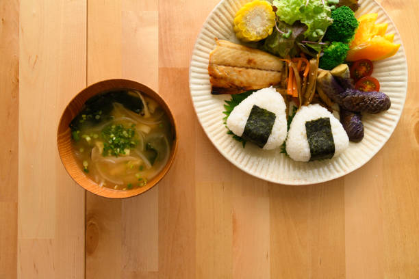 istock Delicious Japanese cuisines on a wooden table. 1162219624