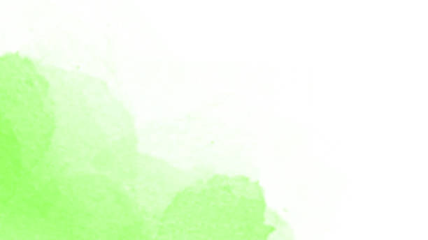 istock Green watercolor image on white paper. 1162219694
