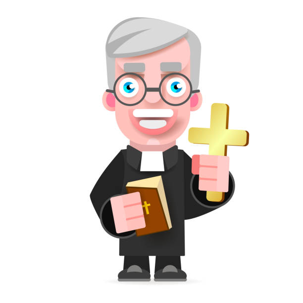 istock Illustration Of A Priest Icon Flat Design. Cartoon Illustration 1162224113