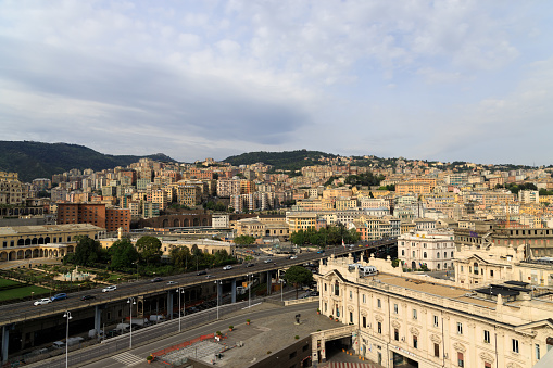 Nice cityscape of Genoa Italy,