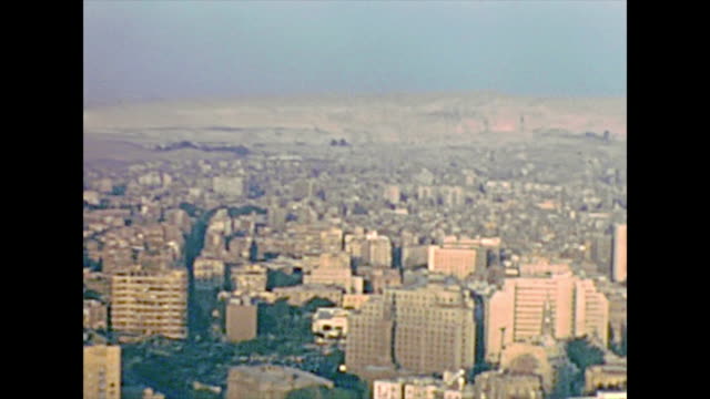 archival panorama of Cairo tower