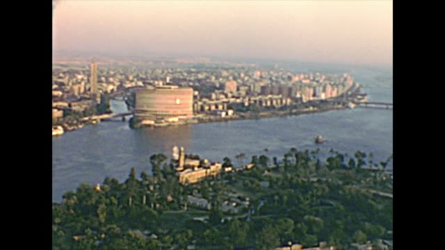 archival panorama of Cairo tower