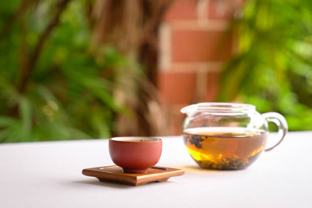 istock Chinese tea in a pot and cup by the side 1162232336