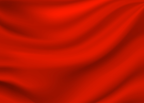 Red satin silk background. Vector illustration. EPS10