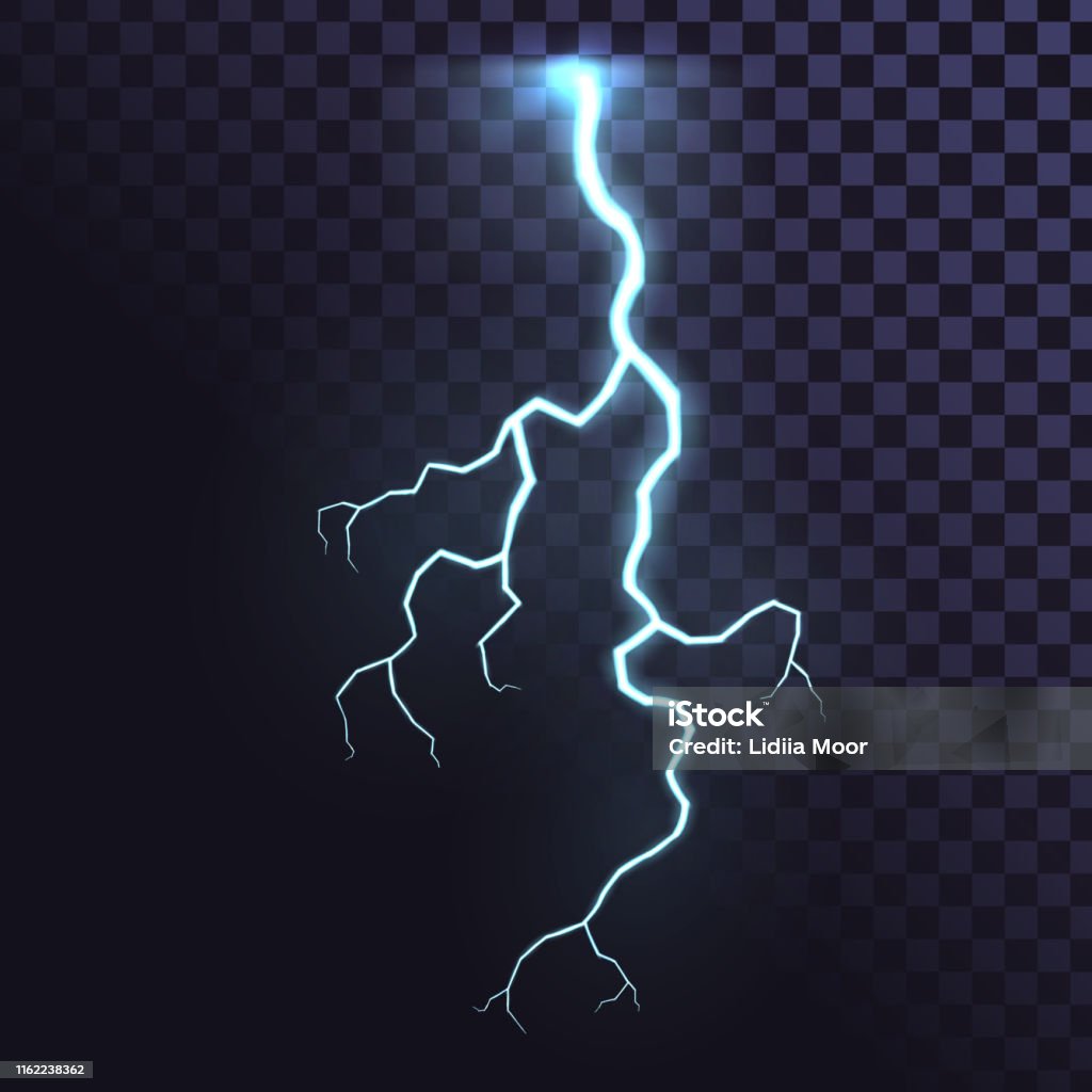 Lightning Stream Vector Vector Lightning Stock Illustration - Download Image Now - Abstract ...
