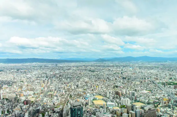 Photo of View of Osaka city from Abeno Harukas in Osaka , Japan