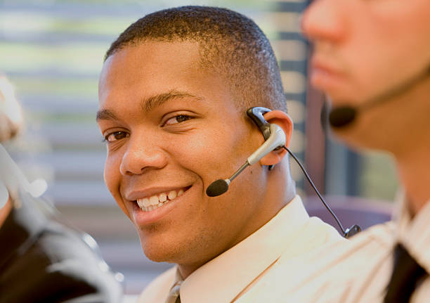 istock Close Up Of Man Wearing A Headset 116224513