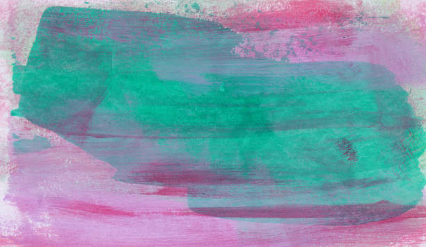 istock Pink and turquoise hand painted background with brush strokes 1162251017