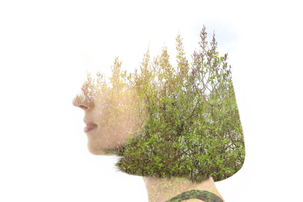 istock Multiple exposure of a young woman morphing into trees 1162251588
