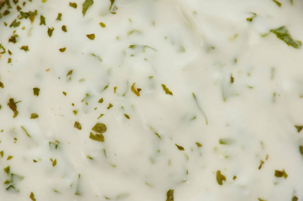 Texture of creamy tartar sauce