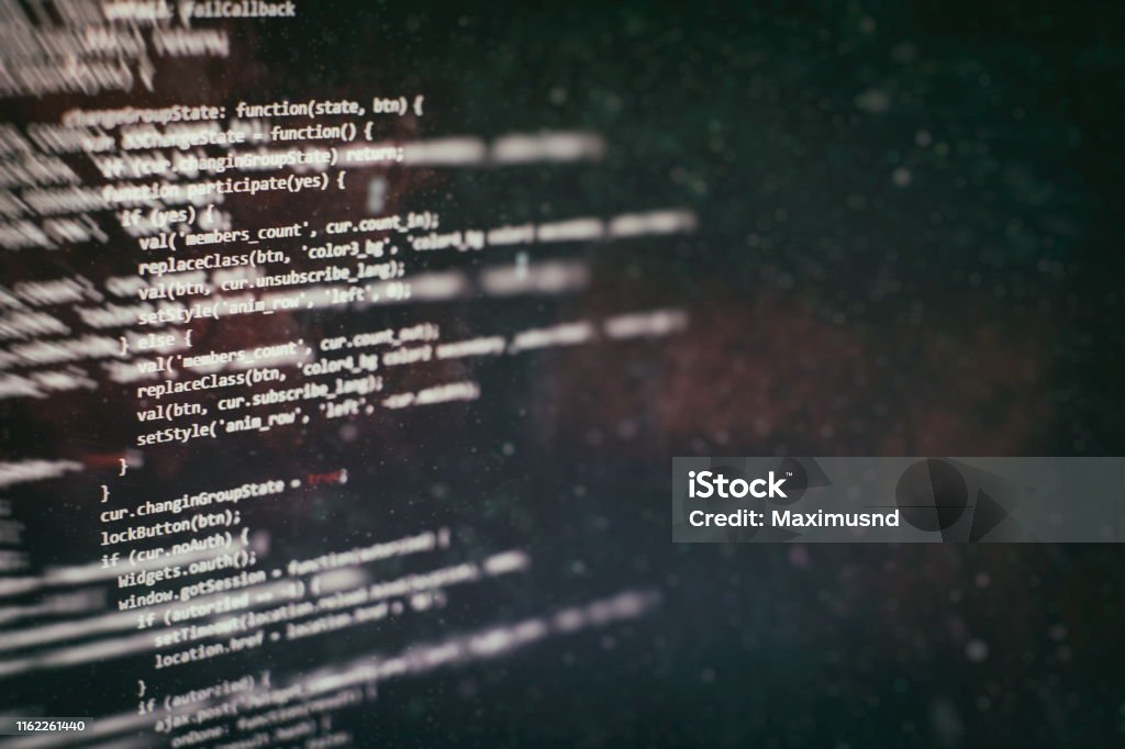 Monitor Closeup Of Function Source Code Abstract It Technology ...