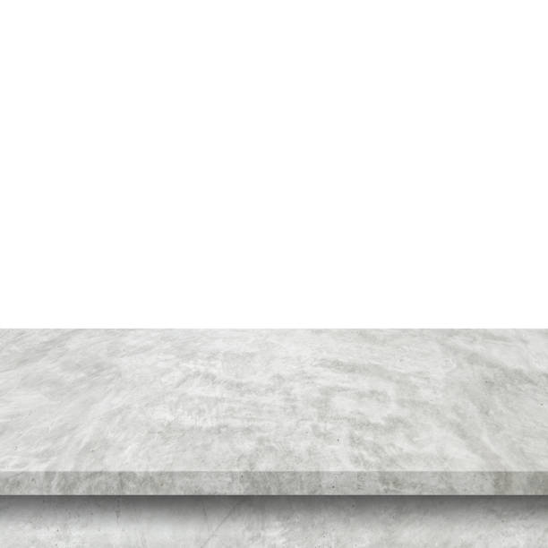 istock Empty cement table on isolated white background with copy space and display montage for product. 1162262217