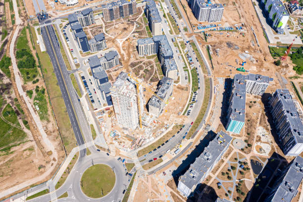 istock city construction site, aerial top view 1162272663