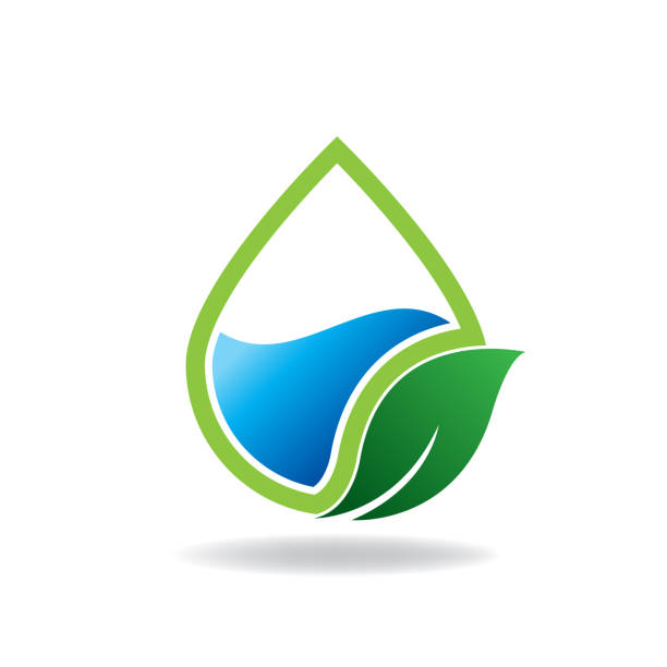 экономить воду - earth water green drop stock illustrations