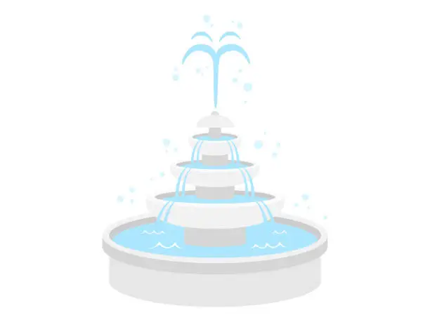Vector illustration of fountain