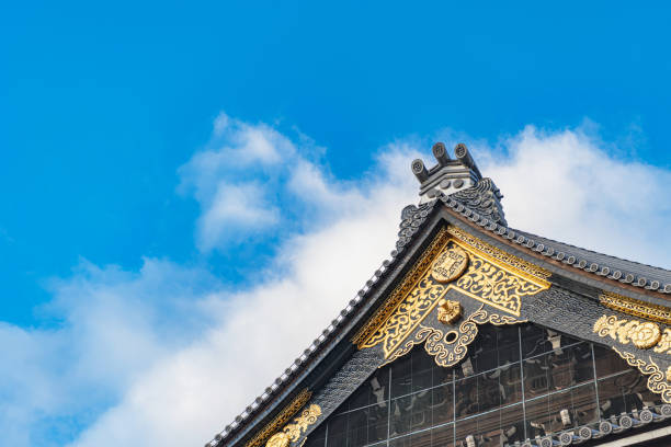 Kyoto, Kyoto, Japan - November 14 2018 : Goeido Hall of the Higashi Hongan-ji temple. It was established in 1602 by the shogun Tokugawa Ieyasu when he split the Shin sect in two (Nishi Honganji being the other) in order to diminish its power.