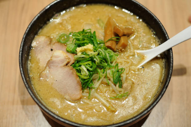 istock Traditional delicious ramen soup cooked with miso paste in Japan 1162289916