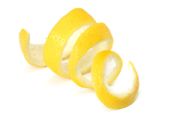 istock fresh lemon peel isolated on white background. healthy food 1162290147