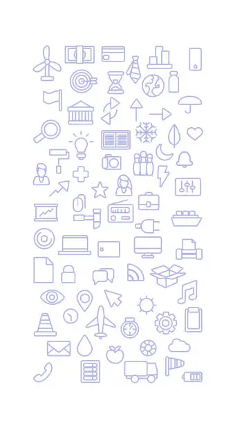 Vector illustration of Infographic Icons Office Elements.
