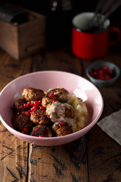 istock Swedish meatballs with potato 1162317135