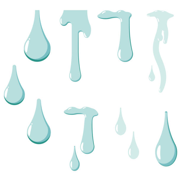 ilustraciones, imágenes clip art, dibujos animados e iconos de stock de lágrimas y gotas de agua dibujos animados vectoriales conjunto aislado sobre un fondo blanco. - drop set water vector