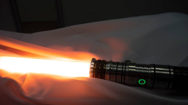 istock A lightsaber with the blade out. Not as clumsy or random as a blaster. An elegant weapon for a more civilized age. 1162324285