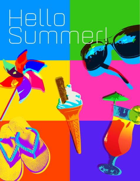 夏休みアイコン - lolly pop点のイラスト素材／クリップアート素材／マンガ素材／アイコン素材