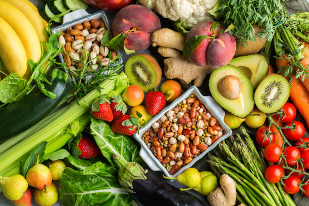 istock Healthy food for balanced alkaline diet concept 1162327998