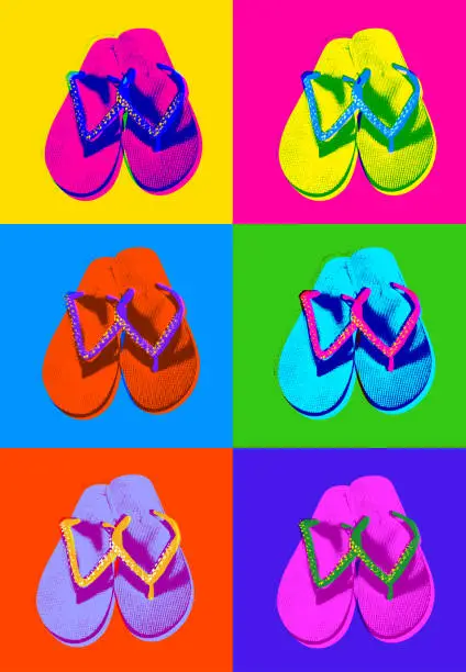 Vector illustration of Flip Flops