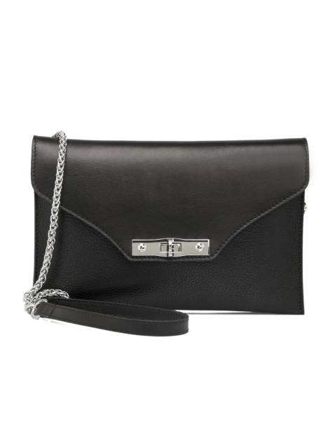 istock Black Leather Women Bag On White Background 1162328725