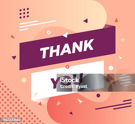 istock Thank You Trendy Abstract Web Banner Design 1162332662