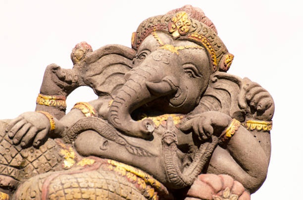 ganesha é uma divindade que os hindus na pessoa e budistas em todo o mundo adoram. e altamente respeitado - ganesha animal asia chennai - fotografias e filmes do acervo