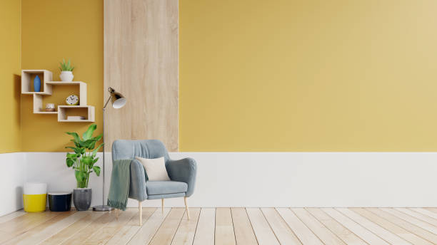 istock Living room interior with fabric armchair 1162334662
