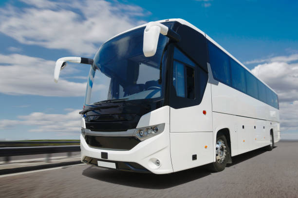 istock Tour Bus on the Road 1162336456
