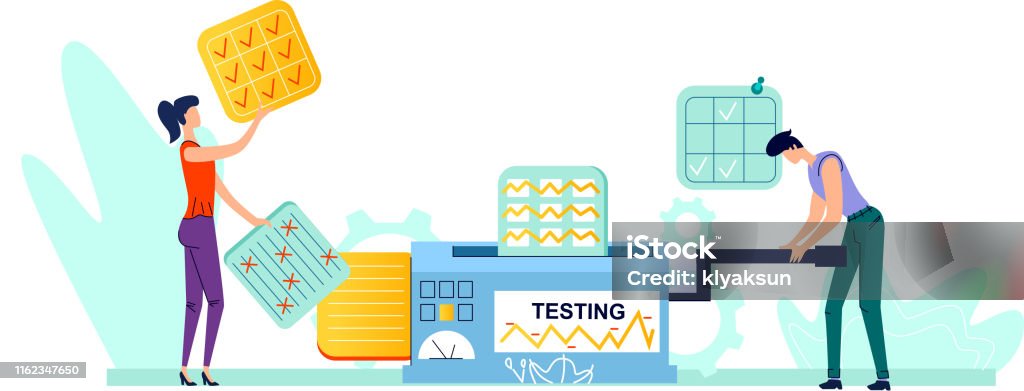 Test Process Graphic Testing Process Business Concept Vector Stock Illustration - Download ...