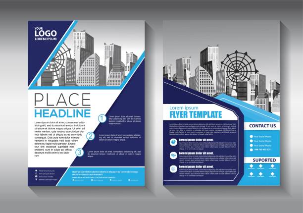 istock Brochure design, cover modern layout, annual report, poster, flyer in A4 with colorful triangles, geometric shapes for tech, science, market with light background 1162347796