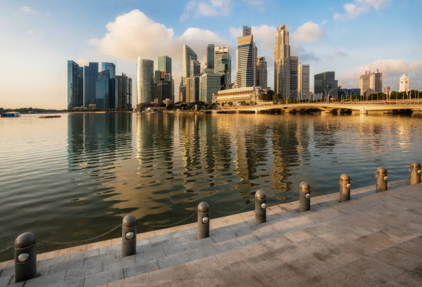 istock Singapore business district with skyscrapers, Singapore. 1162349401