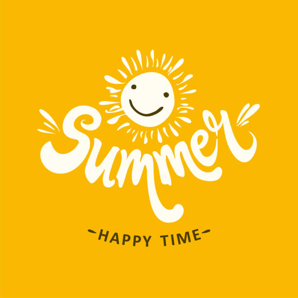 istock Summer. Sun smiles. Happy time. Bright yellow seasonal template. 1162349566
